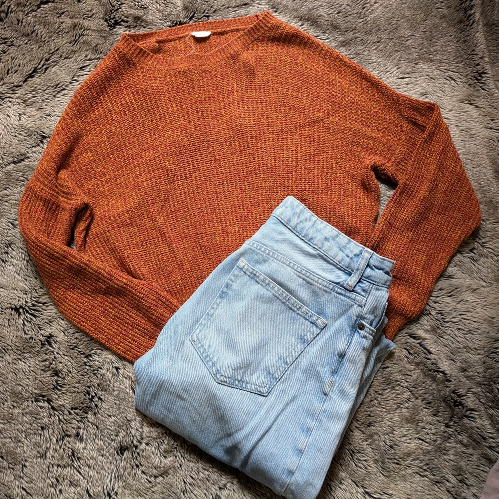 Autumn Rust Orange Sweater